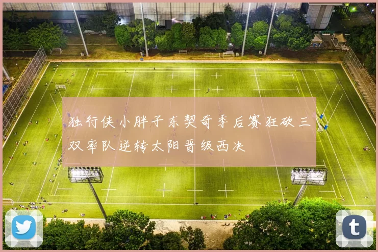 独行侠小胖子东契奇季后赛狂砍三双率队逆转太阳晋级西决